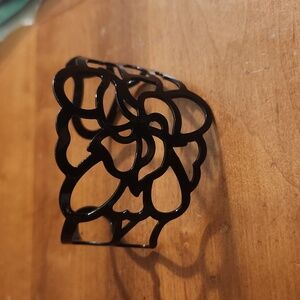 black metal rose bracelet